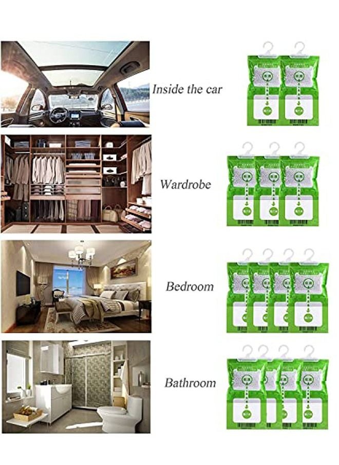 TYCOM Tycom Hanging Anti  mold Deodorizing Moisture Proof Desiccant absorber Bag and Odor Eliminator Hanging Bags to Rid Damp in Closet Cars Bathroom wardrobes Basement Gym Bag Humidity Bags-6Pcs  - Image 4