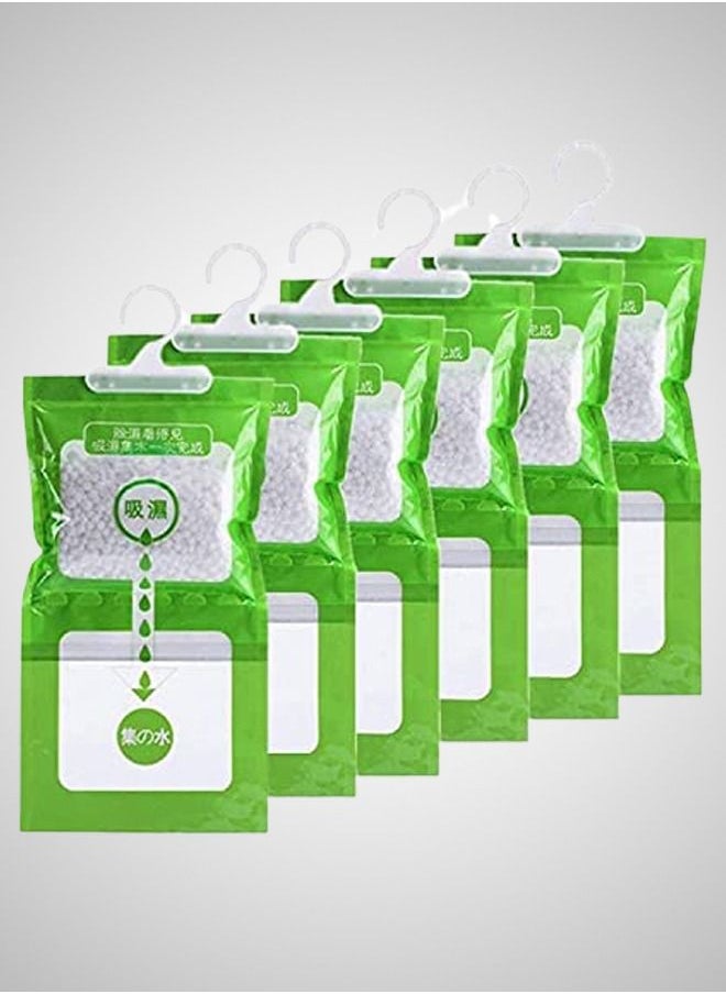 TYCOM Tycom Hanging Anti  mold Deodorizing Moisture Proof Desiccant absorber Bag and Odor Eliminator Hanging Bags to Rid Damp in Closet Cars Bathroom wardrobes Basement Gym Bag Humidity Bags-6Pcs  - Image 1
