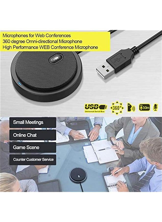 Generic - UM02 USB Omni-directional Condenser Microphone Computer Desktop Microphone Live Broadcast Microphone for Business Conferen Voice Chat Video Games Live Broadcast Sound Pick-up - Image 1