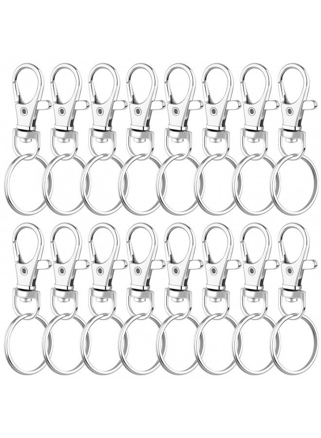 Audab Keychain Rings for Crafts, Audab 50 Sets Assembled Key Chains Rings Keychain Hardware Key Rings for Key Chains, Crafts and Lanyards - Image 1