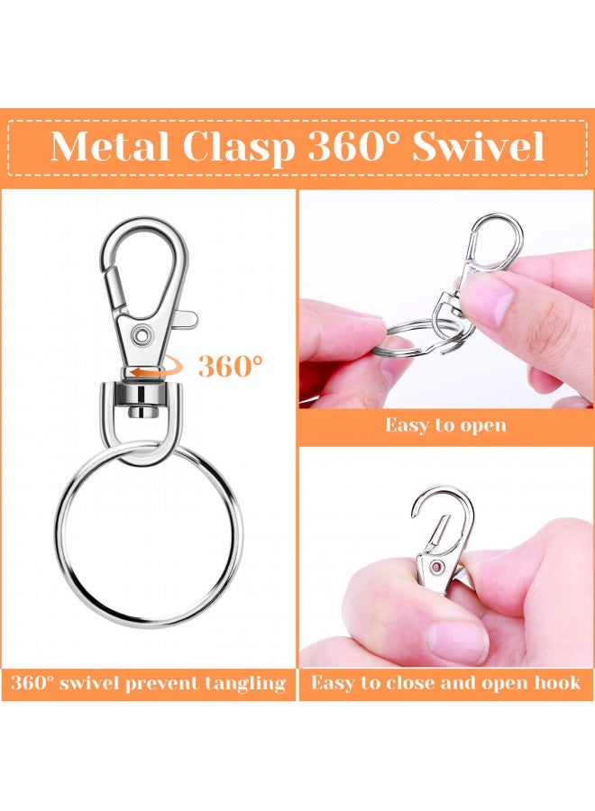 Audab Keychain Rings for Crafts, Audab 50 Sets Assembled Key Chains Rings Keychain Hardware Key Rings for Key Chains, Crafts and Lanyards - Image 4