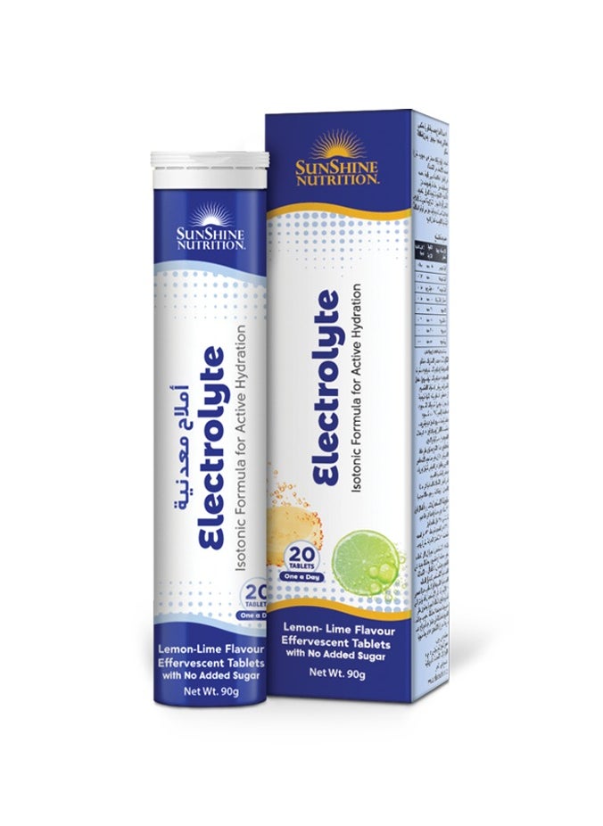 Sunshine Nutrition Isotonic Electrolyte Effervescent 20 Tablets
