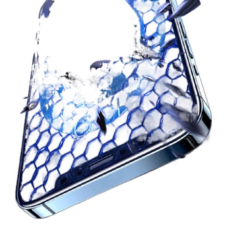 BB غطاء هاتف بGlass لـ iPhone 11 مع مضاد لبصمات الأصابع ومضاد للتجسس مع مضاد للضوء الأزرق مع مقاوم للانفجار باللون أزرق باللون الأزرق - Image 5