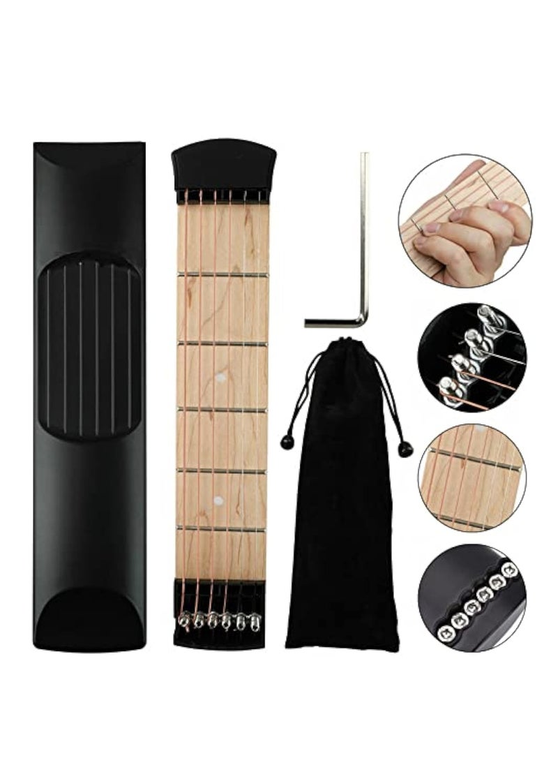 KASTWAVE 6 Fret Portable Left Hand Pocket Guitar Practice Tool, Guitar Gadget Chord Trainer, Guitar Attachment, Guitar Accessories Kit, for Beginner Guitarist Practice Training  - Image 2