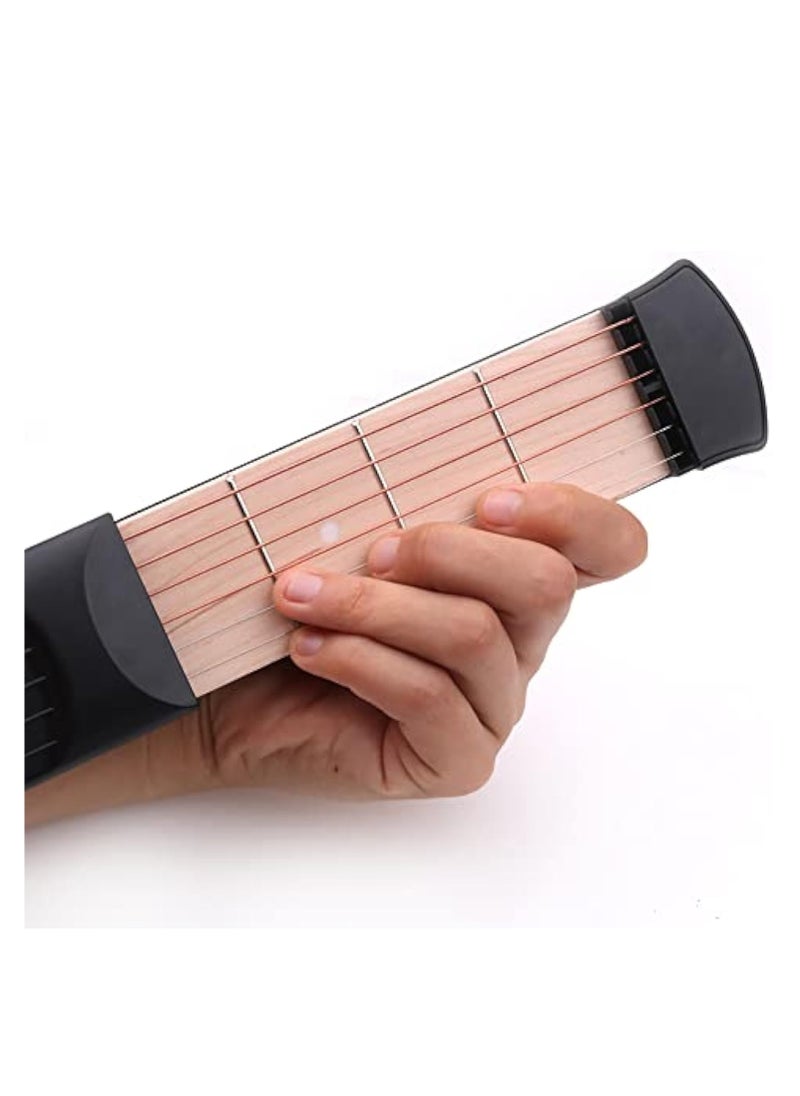 KASTWAVE 6 Fret Portable Left Hand Pocket Guitar Practice Tool, Guitar Gadget Chord Trainer, Guitar Attachment, Guitar Accessories Kit, for Beginner Guitarist Practice Training  - Image 3