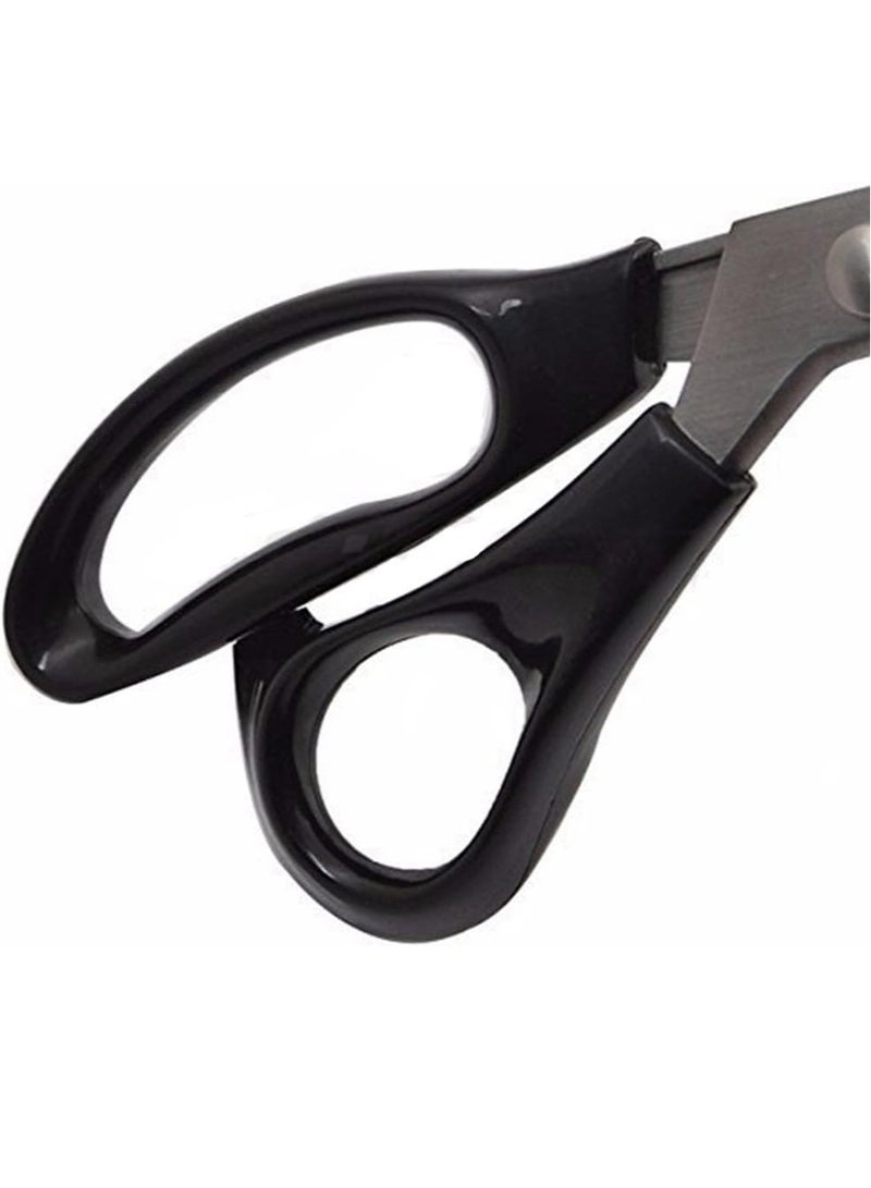 Dressmaking Scissors,Professional Stainless Steel Pinking Shears Comfort Grip,Serrated & Scalloped Blades Cut Tailor Decorative Tool - Fabrics Leather Paper Craft (Serrated 7mm)  - Image 3