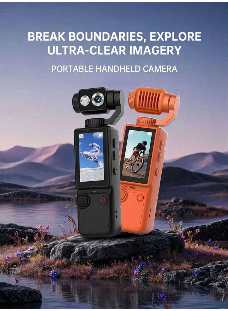 Q8 4K Ultra HD Pocket Vlogging Camera with 1-Inch Sensor, 3-Axis Gimbal Stabilizer & Rotatable Touchscreen - Image 2
