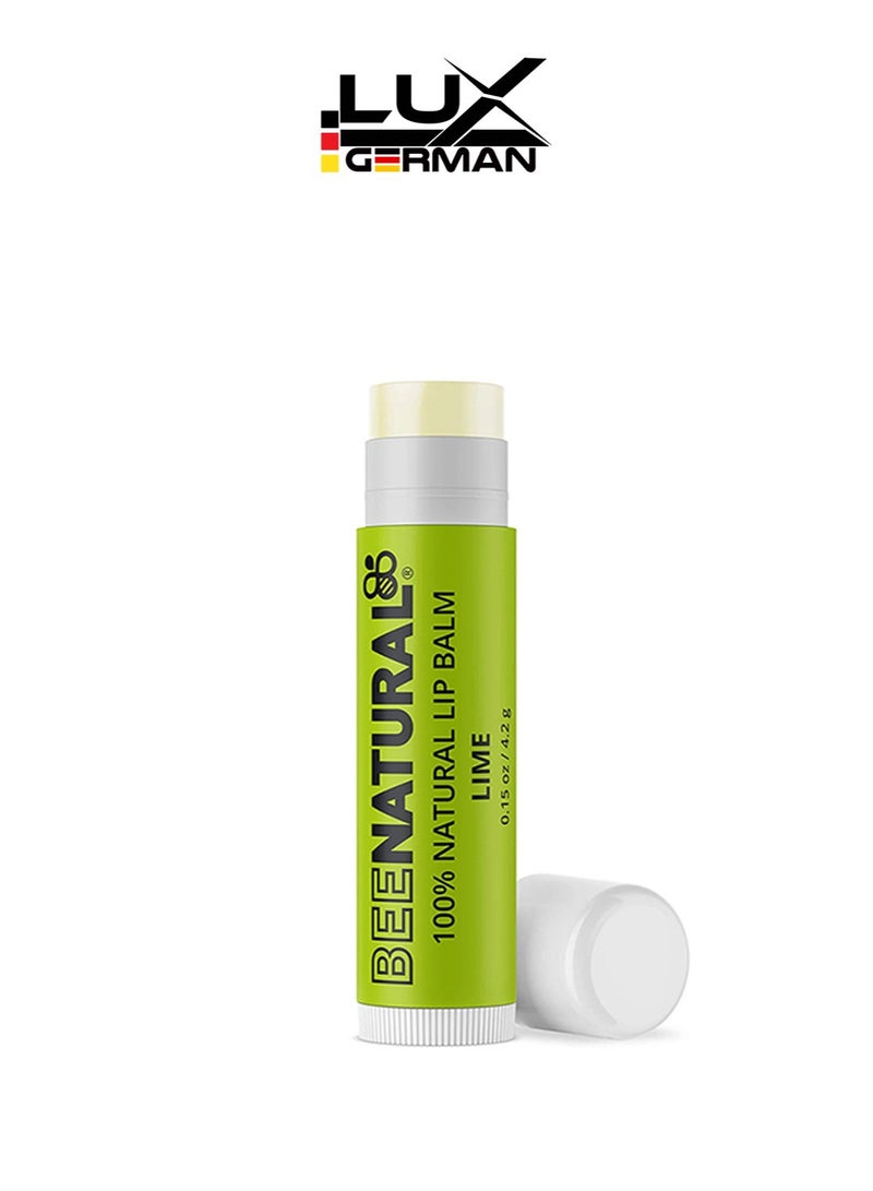 Bee Natural 100% Natural Moisturising Lip Balm Lime Flavour - Image 2