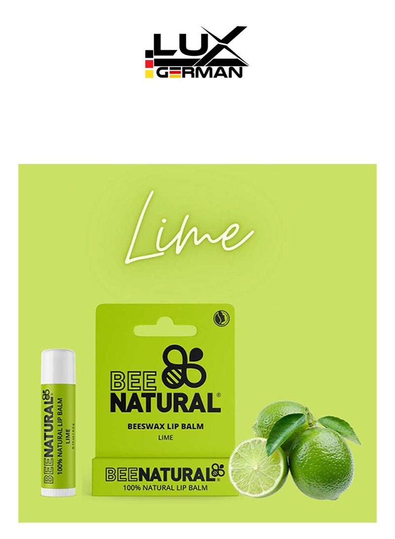 Bee Natural 100% Natural Moisturising Lip Balm Lime Flavour - Image 3