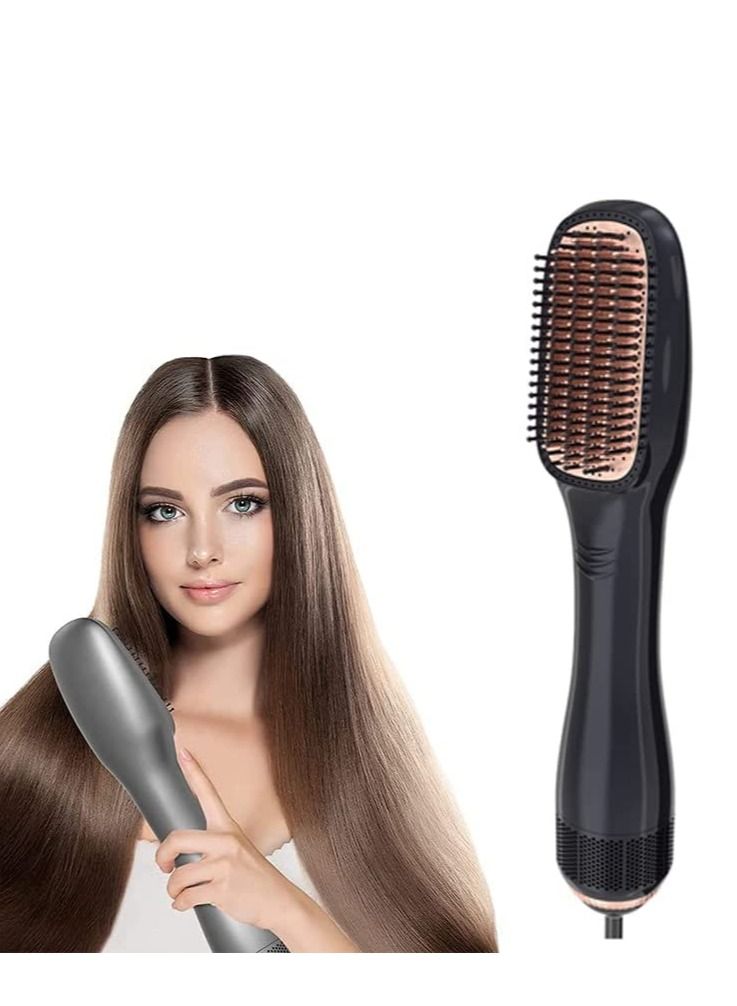 Hair Dryer Brush 3 in 1 Hot Air Brushes Blow Dryer Brush Hair Comb One Step Electric Hair Brushes Hair Straightener (gold) - Image 1