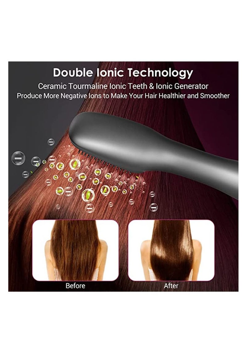 Hair Dryer Brush 3 in 1 Hot Air Brushes Blow Dryer Brush Hair Comb One Step Electric Hair Brushes Hair Straightener (gold) - Image 3