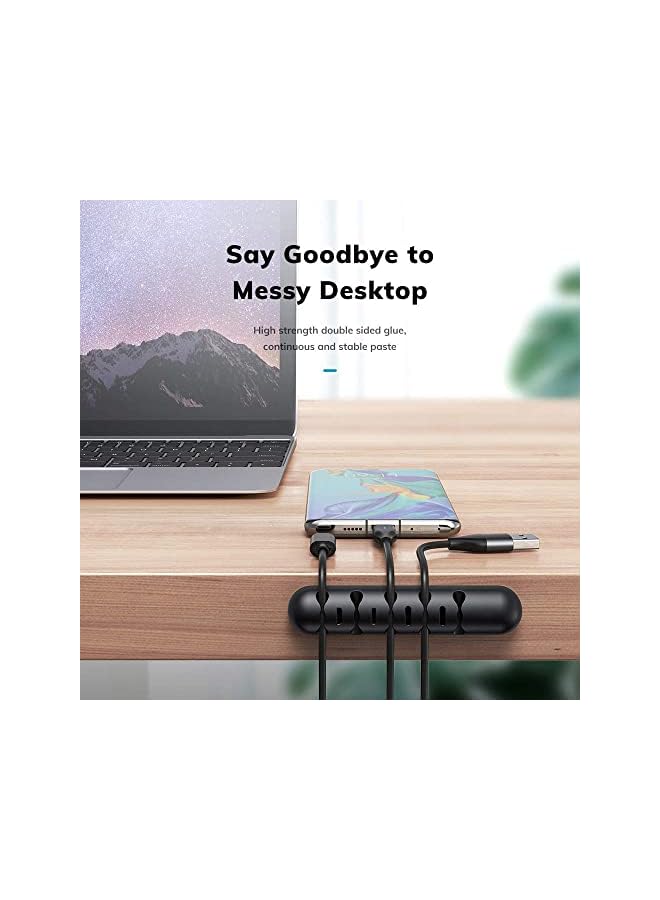 Green Tiger Cable Organizer Silicone USB Cable Winder Desktop Tidy Management Clips Cable Holder. (3 Slot) - Image 3