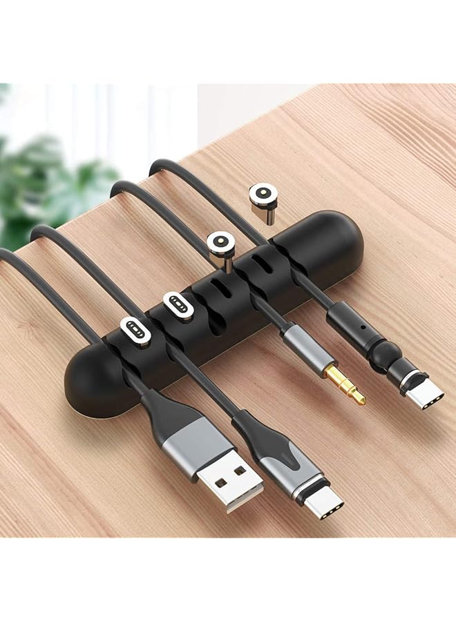 Green Tiger Cable Organizer Silicone USB Cable Winder Desktop Tidy Management Clips Cable Holder. (3 Slot) - Image 1