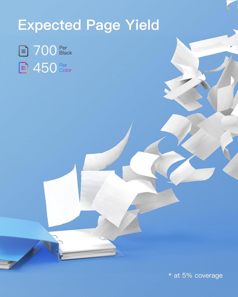 GPC Image Remanufactured Hp 305 Compatible For Hp 305 Ink Cartridges Hp 305 Xl High Yield Compatible For Hp Deskjet 2300 2700 4100, Hp Envy 6000 6400 Series Printers (2 Pack, 1 Black 1 Tri-Color) - Image 3