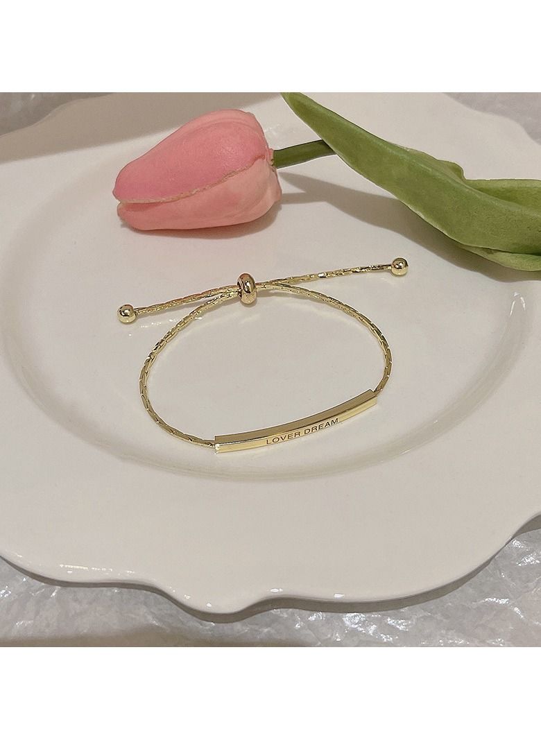 Korean New Light Luxury Small and Versatile Style Letter Bracelet  - Image 4