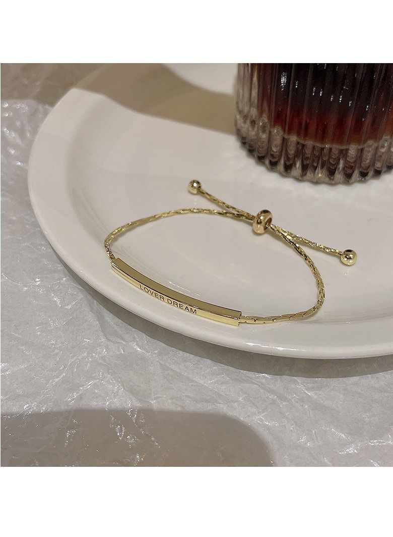 Korean New Light Luxury Small and Versatile Style Letter Bracelet  - Image 2