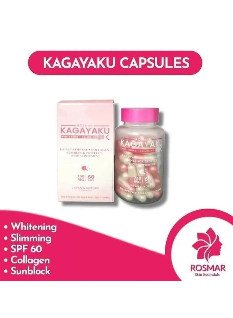 ROSMAR KAGAYAKU Glutathione & Collagen 750mg, 60 Capsules - Image 2