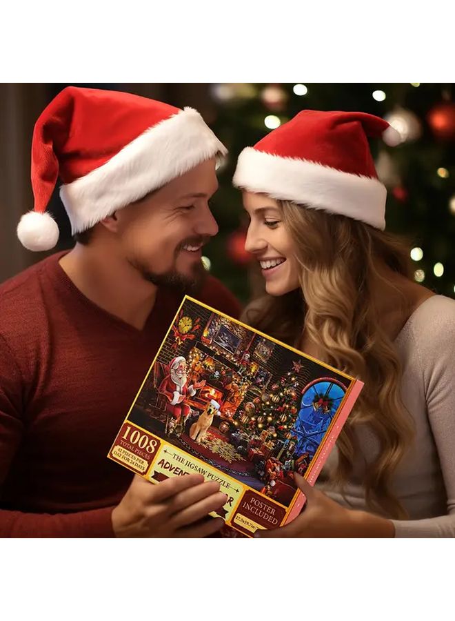 1008 Pcs Advent Calendar Jigsaw Puzzle Family Fun Christmas Countdown Premium Quality - Image 5