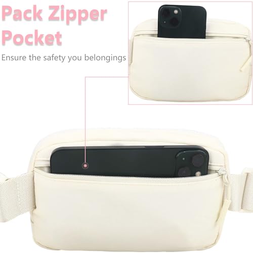 Kejea Belt Crossbody Bag for Girls Women - girls fanny pack ages 8-12 Teen Birthday Gifts Small Waist Packs Trendy Kids Fanny Pack K, Beige - Image 4