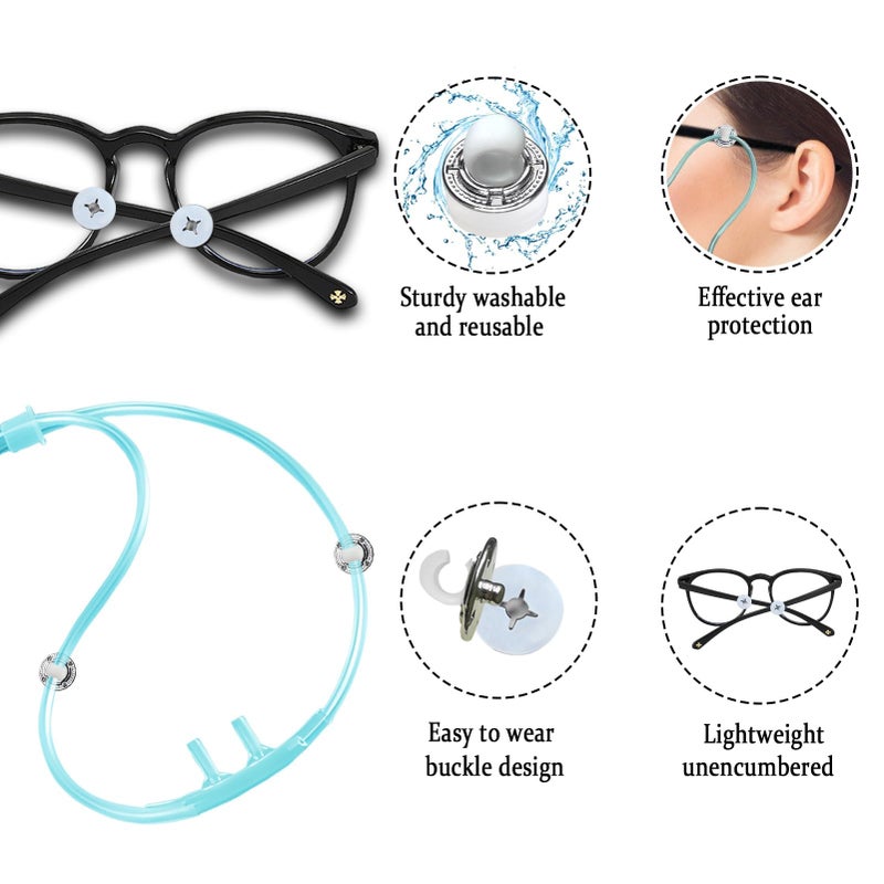 KAEDLEY With Anti Slip Design Oxygen Tube Clips For Glasses - Nasal Cannula Ear Protector - Nose Cannula Hose Holder - Oxygen Holder Effectively Avoiding Discomfort Pain Caused By Oxygen Tubes On The Ears - Image 5