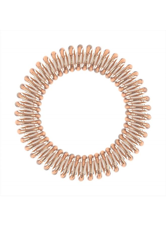 invisibobble SLIM Traceless Spiral Hair Ties - Bronze Me Pretty - Strong Elastic Grip Coil Hair Accessories for Women - No Kink Non Soaking - Gentle for Girls Teens and Thick Hair, 3 Count (Pack of 1) - Image 2