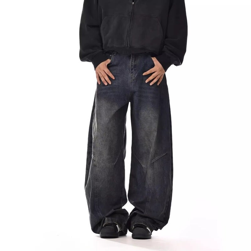 Unisex Classic Denim Jeans Loose Fit Daily Outdoor Wear - Image 1