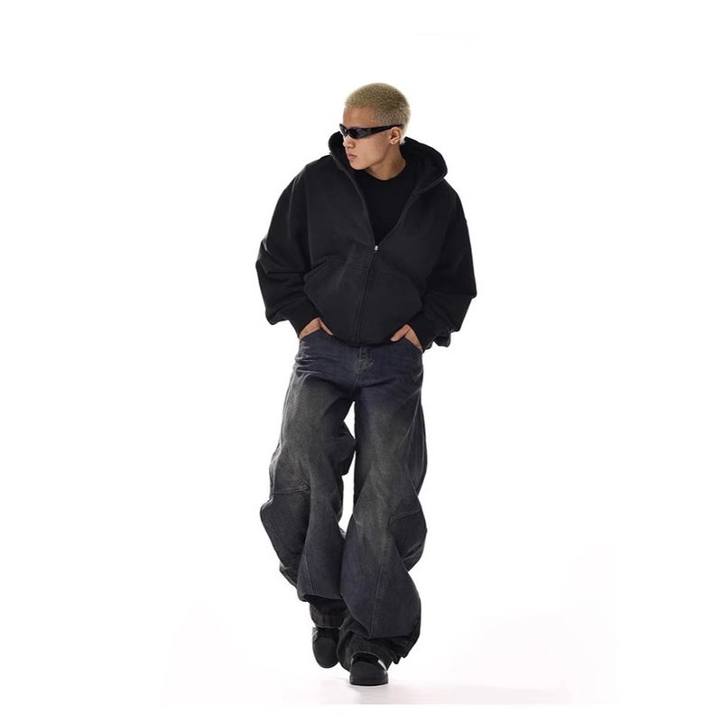 Unisex Classic Denim Jeans Loose Fit Daily Outdoor Wear - Image 4