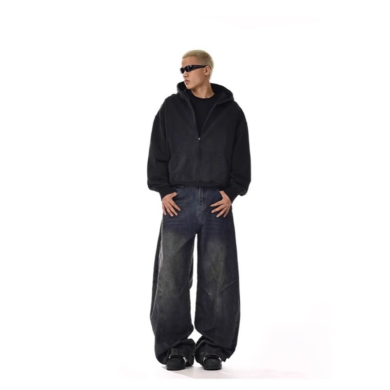 Unisex Classic Denim Jeans Loose Fit Daily Outdoor Wear - Image 3