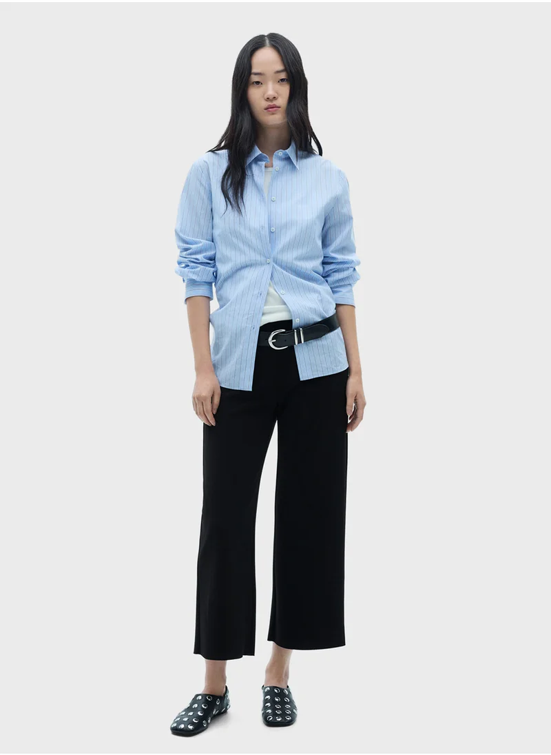 MANGO Flowy Straight-Fit Trousers