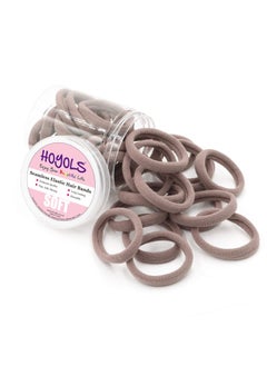 HOYOLS HOYOLS 16Inch Large Elastic Hair Ties Soft Nylon Fabric Ponytail Holders for Women No Damage  Slip Hairbands for Thick Heavy Curly Hairstyling 50 Pcs Caramel 