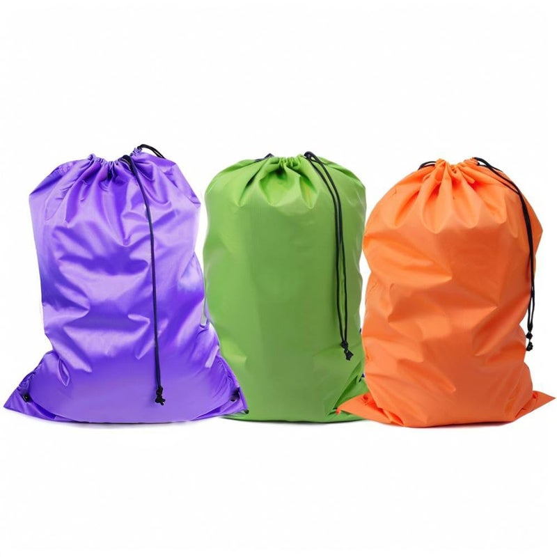 YETHAN Extra Large Laundry Bag 30x40 3 Pack Drawstring Dirty Clothes Bag Large Mesh Travel Laundry Bags Fit a Laundry Basket Durable Washable Storage for College Dorm Apartment Mixed Colors - Image 2