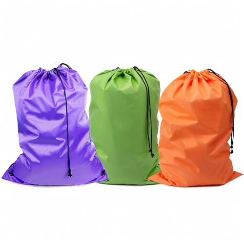 YETHAN Extra Large Laundry Bag 30x40 3 Pack Drawstring Dirty Clothes Bag Large Mesh Travel Laundry Bags Fit a Laundry Basket Durable Washable Storage for College Dorm Apartment Mixed Colors - Image 1