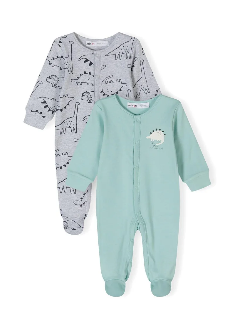 MINOTI Baby 2 Pack Long Sleeve Sleepsuits