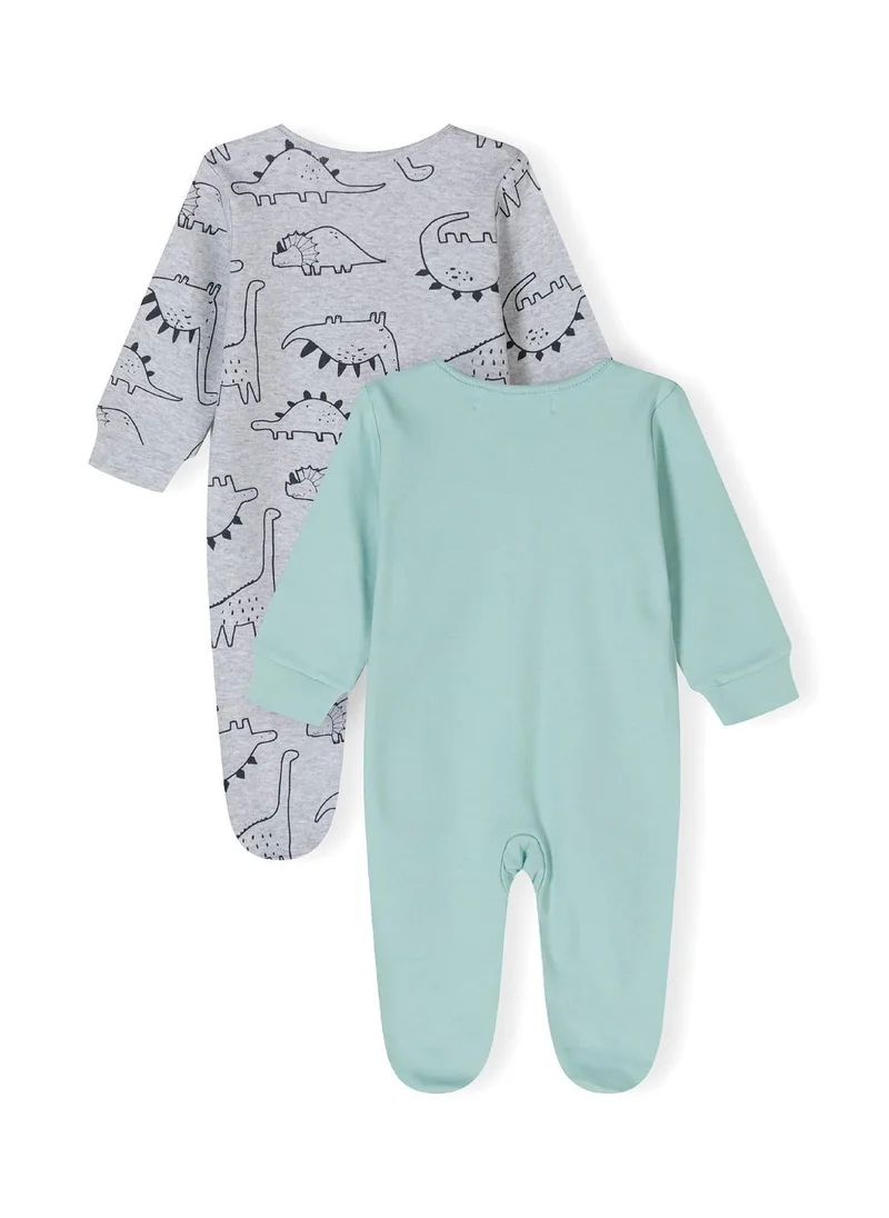 MINOTI Baby 2 Pack Long Sleeve Sleepsuits