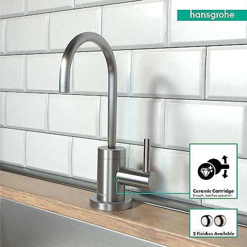 hansgrohe Talis S Stainless Steel Beverage Kitchen Faucet, Kitchen Water Filter Faucet, Faucet for Kitchen Sink, Stainless Steel Optic 04301800 - Image 4