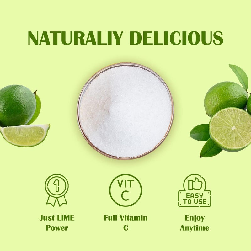 Grelim 100% Natural Lime Powder - Freeze Dried Lime Juice Powder, 11.30 Oz (320g), Gluten-Free and Filler Free - Image 2