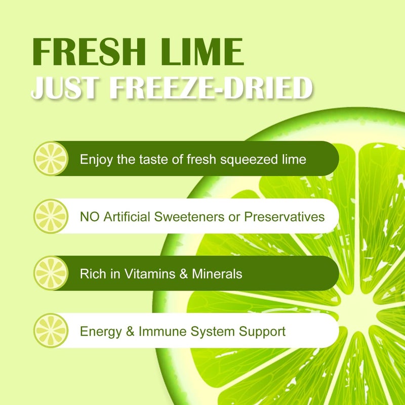 Grelim 100% Natural Lime Powder - Freeze Dried Lime Juice Powder, 11.30 Oz (320g), Gluten-Free and Filler Free - Image 3