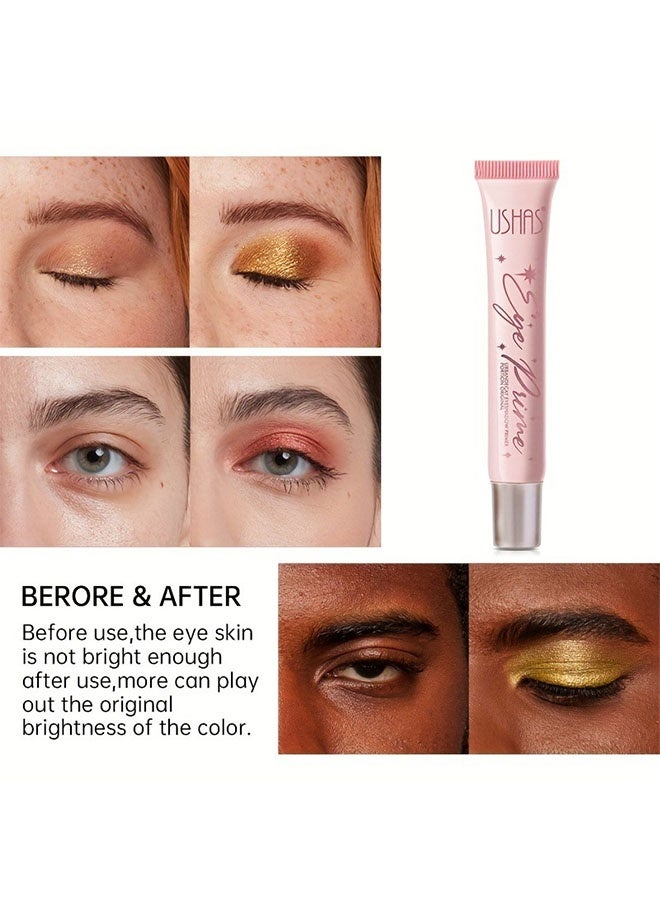 Ushas Eye Primer, Can Make The Skin Color Of Eyelid More Even, Increase The Saturation Of Eye Shadow, And Make The Eye Makeup More Lasting, Suitable For Makeup Use #01 - Image 3