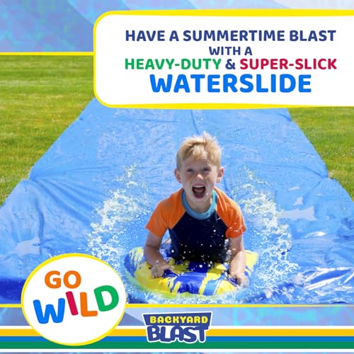 BACKYARD BLAST - 30' x 6' Heavy Duty Waterslide with Sprinkler - Easy to Setup - Extra Thick to Prevent Rips & Tears - Image 2