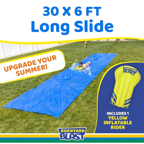 BACKYARD BLAST - 30' x 6' Heavy Duty Waterslide with Sprinkler - Easy to Setup - Extra Thick to Prevent Rips & Tears - Image 3