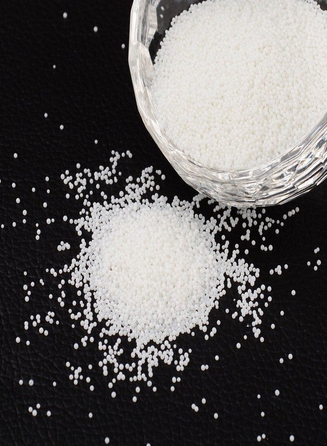 PH PandaHall Pandahall 50g White Mini Micro Glass Beads 0.6-0.8mm 3D Tiny Caviar Nail Art Decoration Imitation Pearl Beads for Nail Care No Hole - Image 2