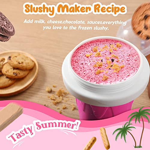 RELPOM Slushie Maker Cup, Magic Quick Frozen Smoothies Cups, Cooling Cup, Slushy Cups, Ice Cream Make, Cool Stuff Things Gadgets Funny Gifts for Kids (Pink) - Image 4