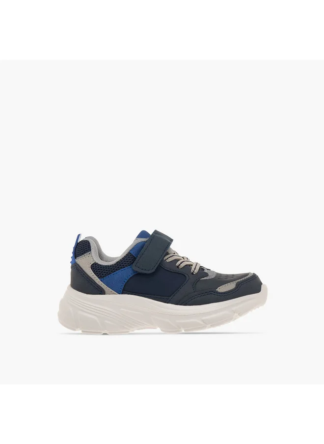 LBL by Shoexpress Boys Panelled Sneakers with Hook and Loop Closure
