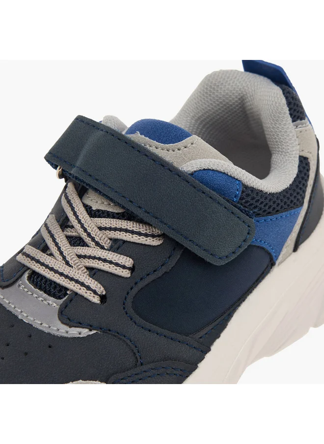 LBL by Shoexpress Boys Panelled Sneakers with Hook and Loop Closure