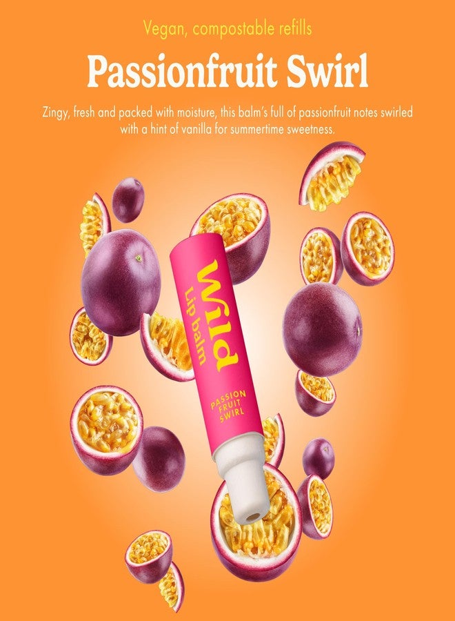 Wild Refillable Lip Balm - 3 Pack of Lip Balm Refills in a Variety of Scents - Includes Passionfruit Swirl, Coconut & Vanilla and Manuka Honey Scents - Beeswax Free - Image 2