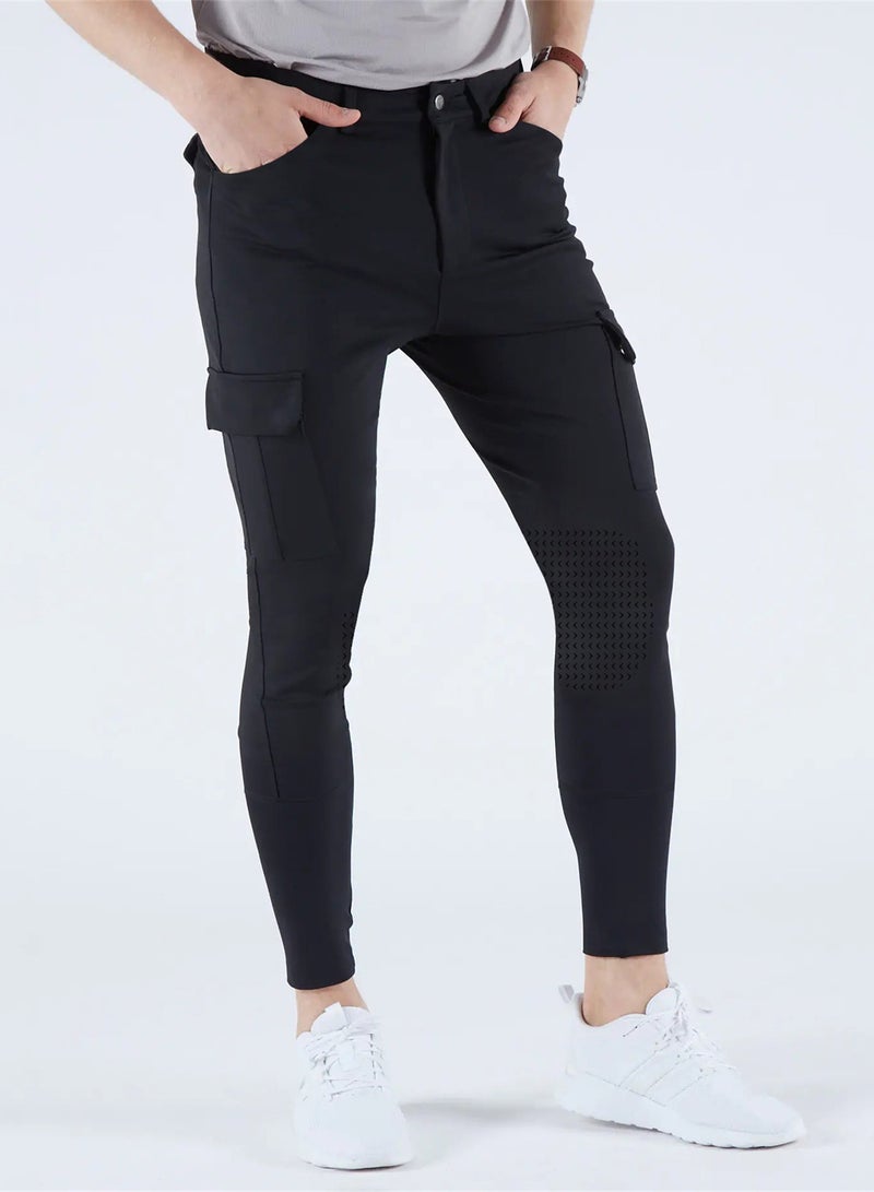 general Knee Silicon Riding Breeches Men Pocket Equestrian Horse Riding Pants - Image 1