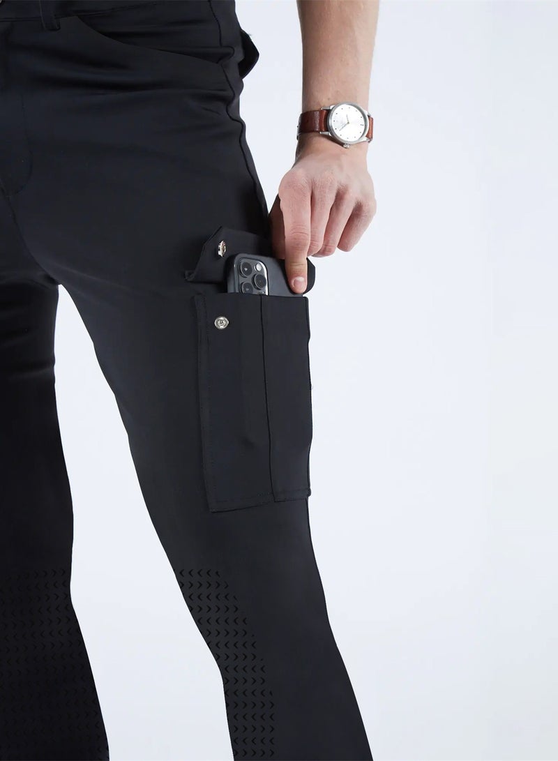 general Knee Silicon Riding Breeches Men Pocket Equestrian Horse Riding Pants - Image 2