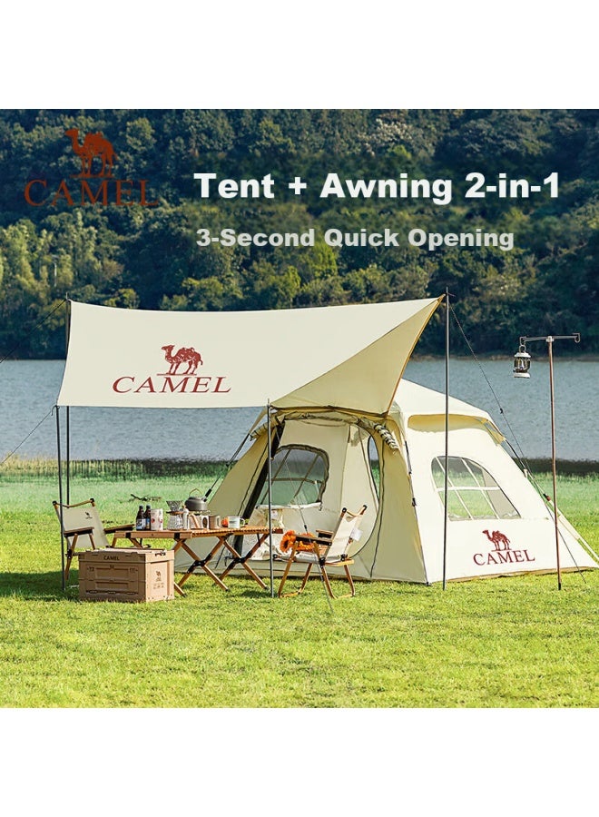 Camel Outdoor Camping Tent And Canopy Two-in Portable Folding Rainproof Outdoor Camping All-in 173ba6b109 - Image 1
