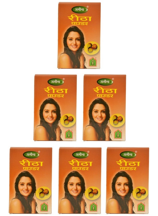 Amina Natural Organic Natural Reetha Powder Pack Of 6 (480 Gm) - Image 1