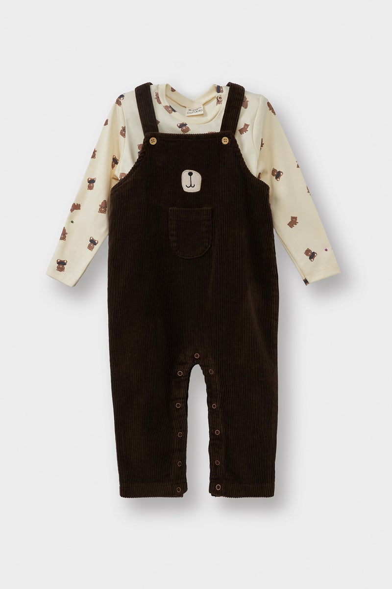 DeFacto Brown BabyBoy 2 piece Regular Fit Set Casual - Image 1